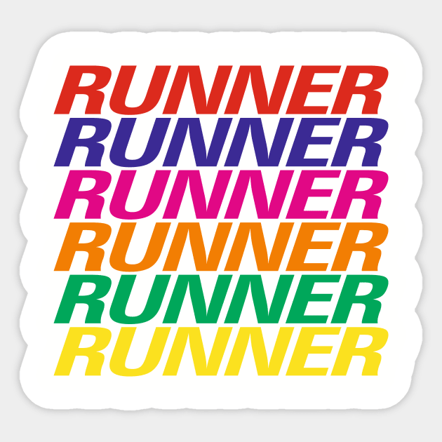 Run For Charity - Runner T-Shirt Sticker by ahgee